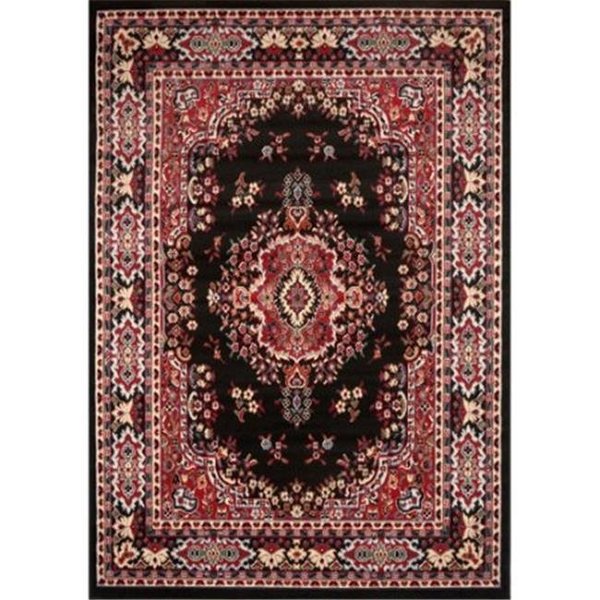 Home Dynamix Home Dynamix 769924039953 7 ft. 8 in. x 10 ft. 7 in. Premium Sakarya Area Border Rug - Black 769924039953